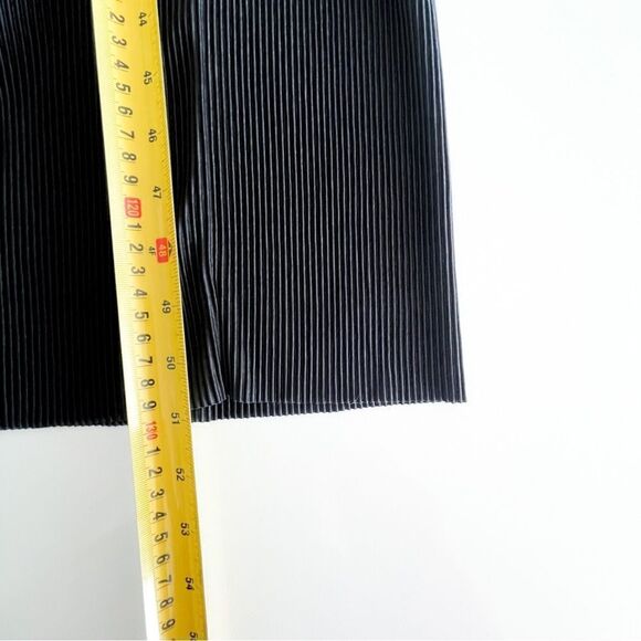 Charles Henry Maxi Dress Black Wraparound Pleated Tie Waist Women's M NWT - Picture 7 of 8